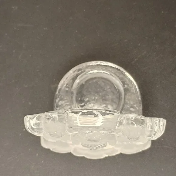 Nybro Swedish Crystal Candle Frosted Glass Angels 5" Christmas Gift Collectable - Picture 11 of 12